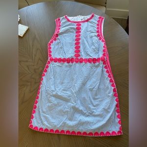 Lilly Pulitzer Dress Pink and striped blue and white